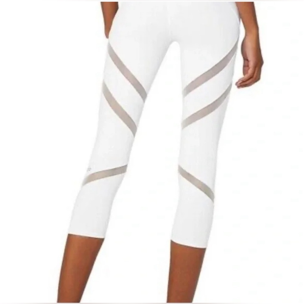 White Mesh Leggings Alo Yoga
